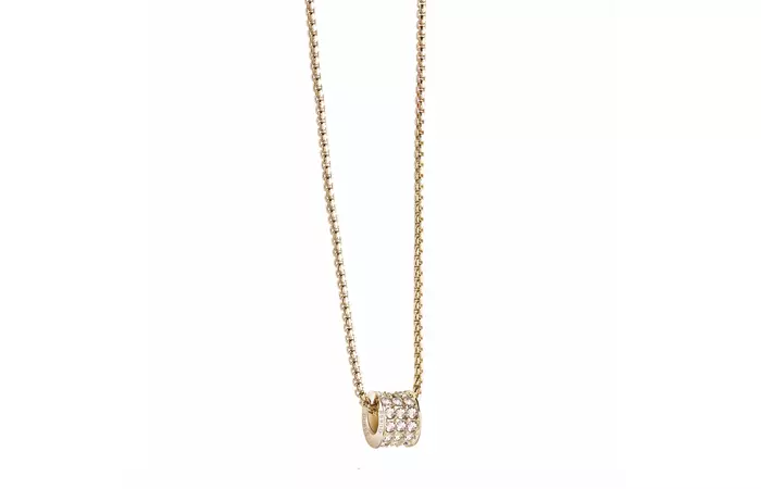 Charm drop lightweight gold necklace