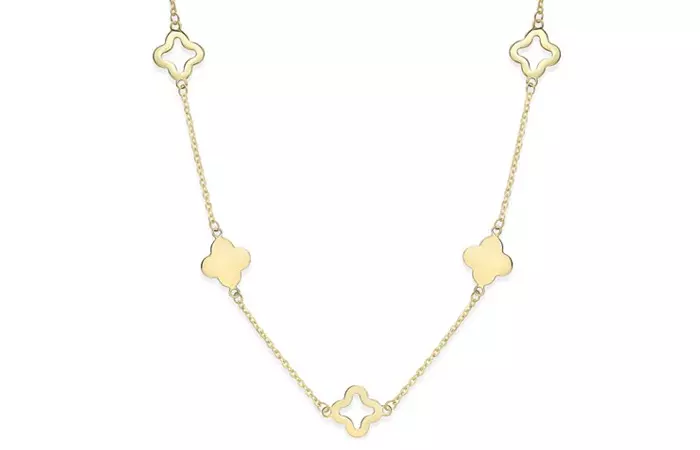 Clover lightweight gold necklace