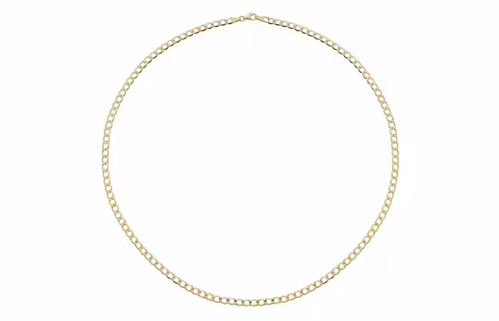 Curb chain lightweight gold necklace