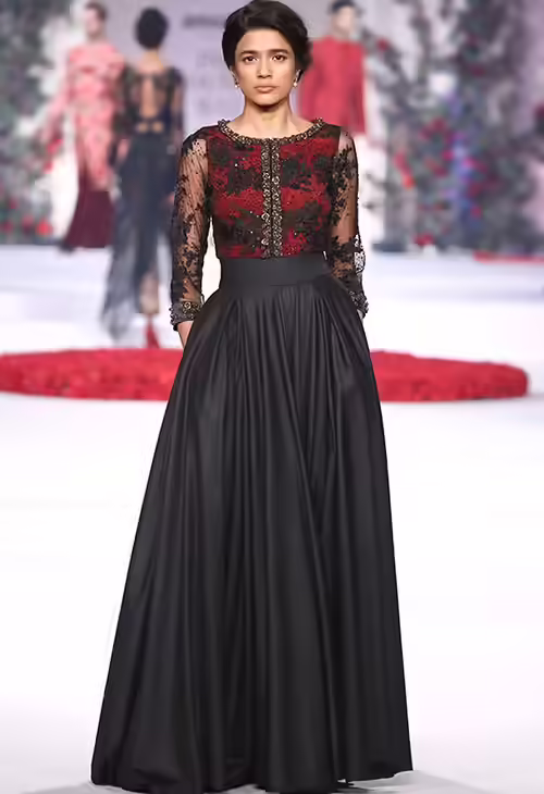 Flared palazzo with floral jacket salwar kameez design Flared palazzo with floral jacket salwar kameez design