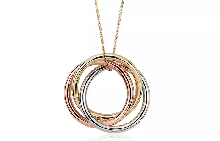 Infinity pendant gold necklace