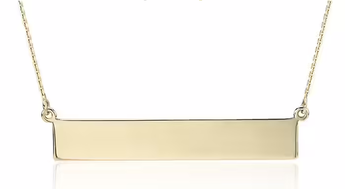 Gold necklace bar