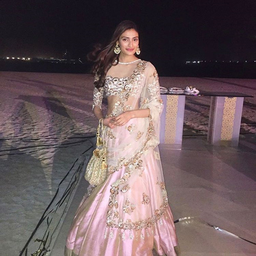 Athiya-Shetty’s-Peach-Lehenga