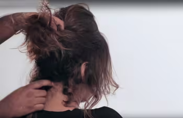 How To Do A Messy Bun - Step 6 Gather-all-your-hair