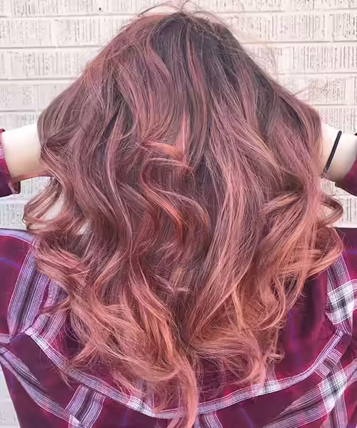 Rose Gold Hair Color - Handpainted Rose Gold Handpainted Rose Gold