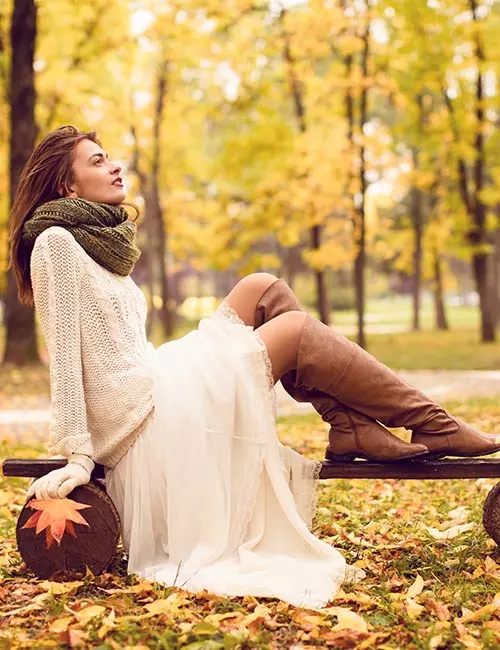 Knee Length Boots In Fall Outfits