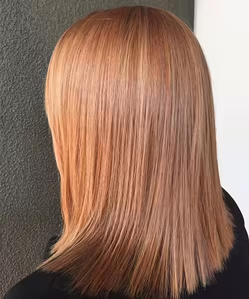 Rose Gold Hair Color - Muted Rose Gold Muted Rose Gold