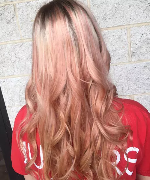 Rose Gold Blonde Balayage