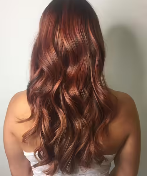 Rose Gold Hair Color - Rose Gold On Chocolate Rose Gold On Chocolate