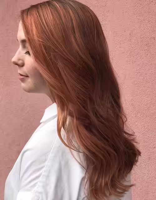 Rose Gold Hair Color - Tinted Rose Gold Tinted Rose Gold