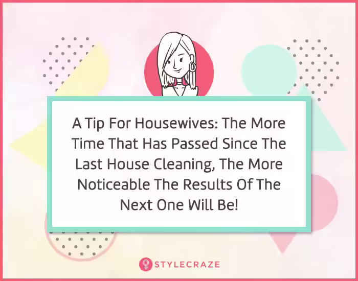 12. A tip for housewives
