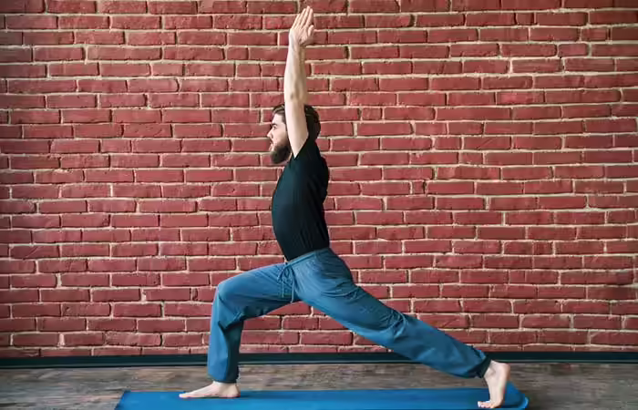 Yoga Poses For Men - Virabhadrasana I (Warrior Pose I) 2. Virabhadrasana I (Warrior Pose I)