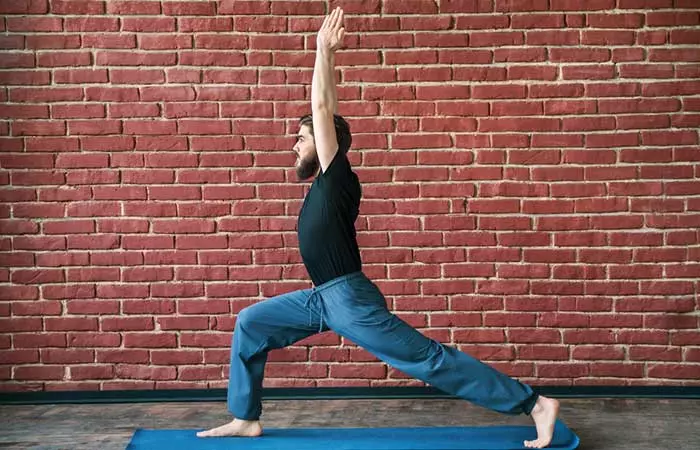 2. Virabhadrasana I (Warrior Pose I)