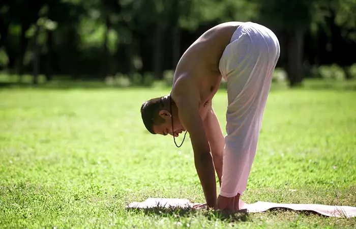 3. Uttanasana (Standing Forward Bend)