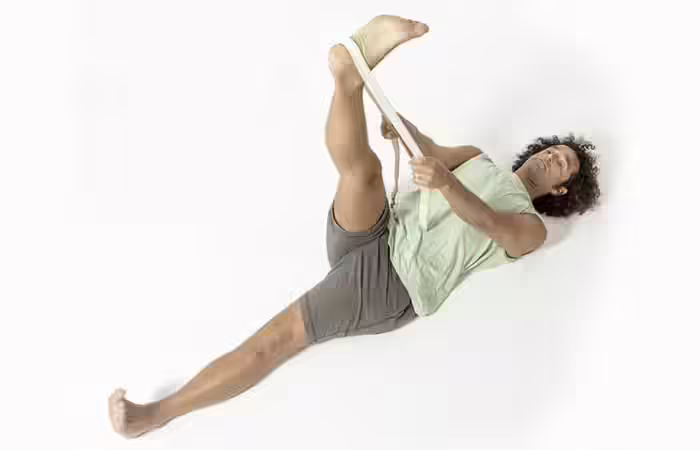 Yoga Poses For Men - Supta Padangusthasana (Reclined Hand to Big Toe Pose) 5. Supta Padangusthasana (Reclined Hand to Big Toe Pose)