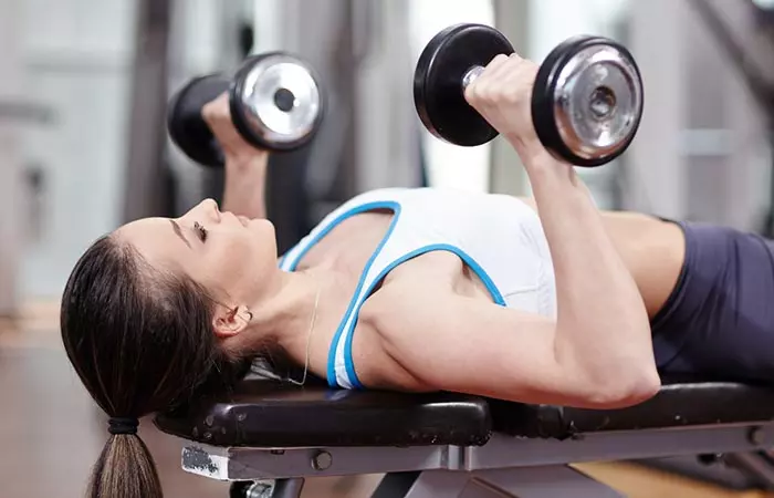 2.Bench Press With Dumbbells