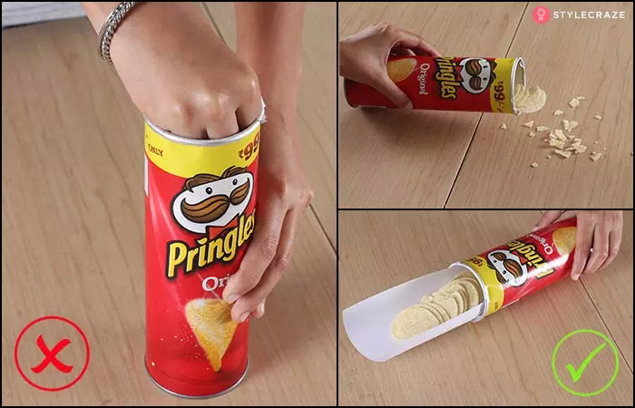 3.Eating Pringles