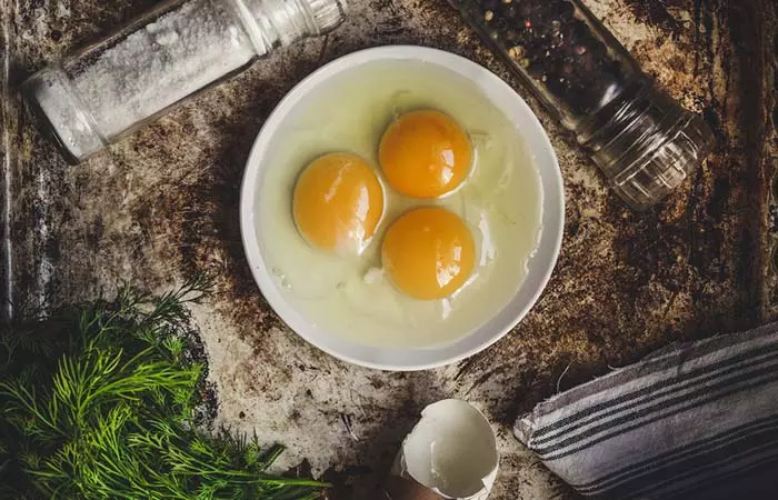 3. Egg Yolk And Cucumber