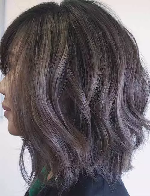 13. Smokey Layered Long Bob