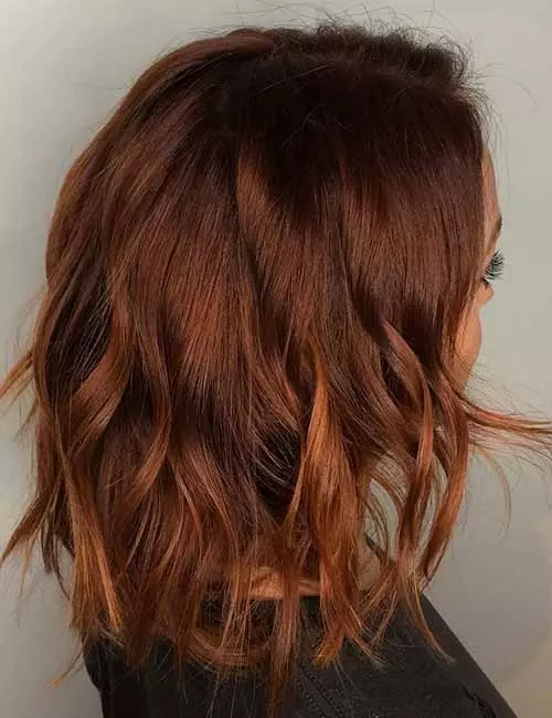 5. Autumnal Texturized Layered Bob