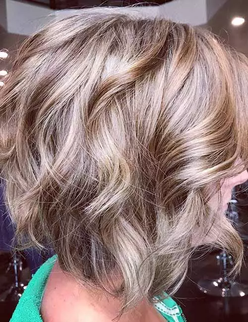 6. Ash Blonde Layered Bob