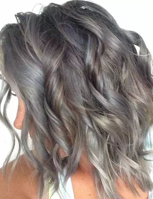 8. Granite Gray Layered Bob