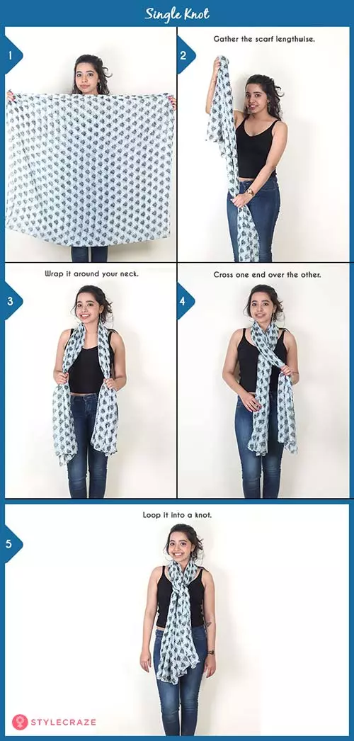 How to wear a blanket scarf - Single Knot