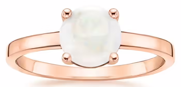 Rose Gold Opal Cadence Ring Unique Engagement Rings - Rose Gold Opal Cadence Ring
