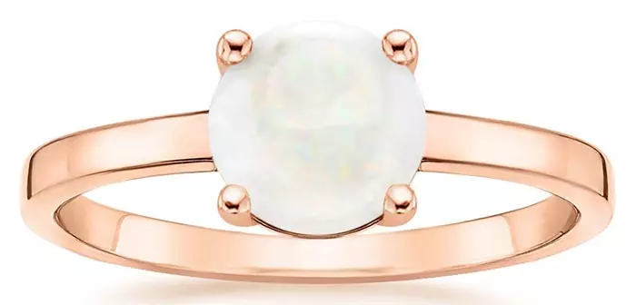 Unique Engagement Rings - Rose Gold Opal Cadence Ring