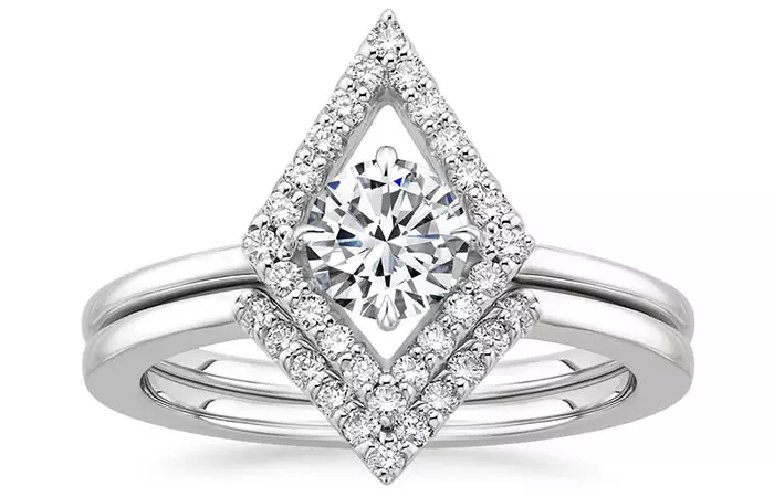 Unique Engagement Rings - Kite Shaped Engagement Ring