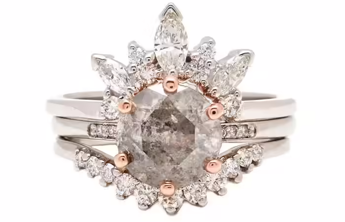 Tiara Shaped Engagement Ring Unique Engagement Rings - Tiara Shaped Engagement Ring