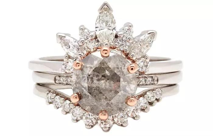 Unique Engagement Rings - Tiara Shaped Engagement Ring