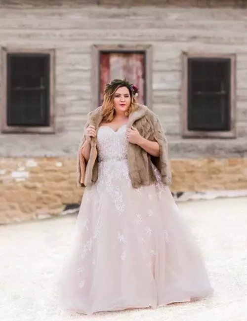 Plus Size Wedding Dresses - Ball Gown Style Wedding Dress In Lace