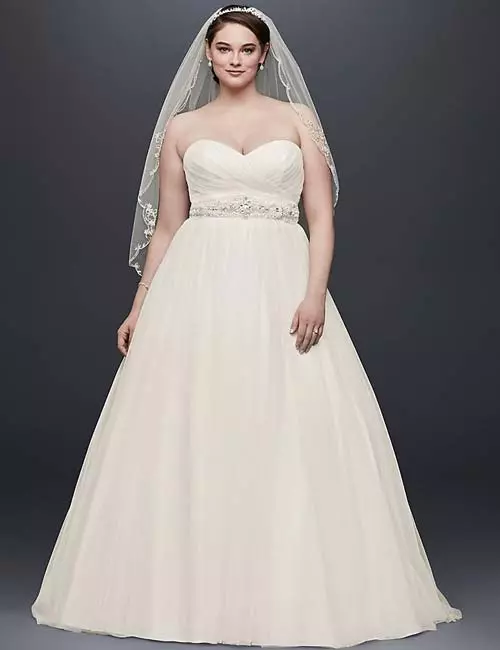 Plus Size Wedding Dresses - Muted Pink Ball Gown Style Dress