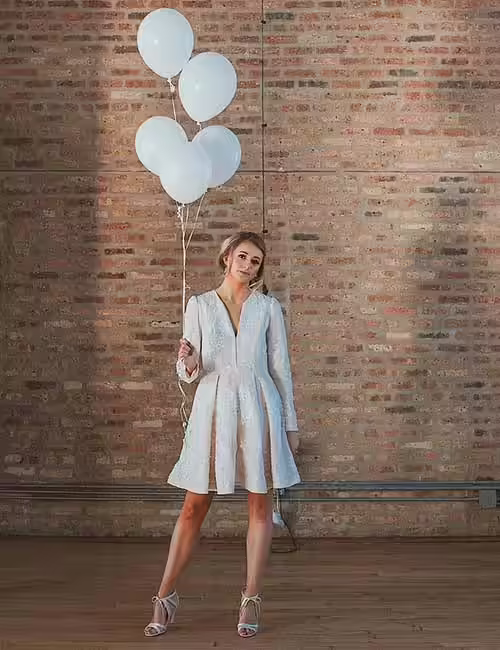 15. Jacket Style Off-White Dress