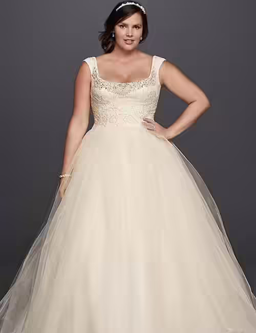 Princess Style Wedding Dress In Ivory Plus Size Wedding Dresses - Princess Style Wedding Dress In Ivory