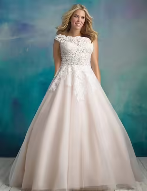 Antique Blush Dress In Tulle Vintage Wedding Dresses - Antique Blush Dress In Tulle