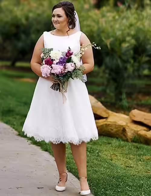 3. Lace Dress WIth Boat Neck