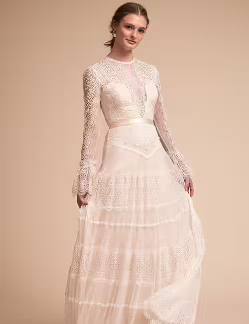 Lace And Satin Vintage Wedding Dress Vintage Wedding Dresses - Lace And Satin Vintage Wedding Dress