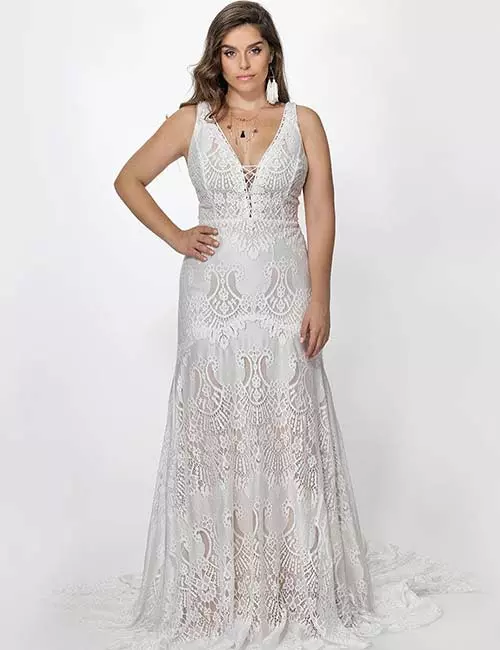 Plus Size Wedding Dresses - Lace Dress For The Bohemian Bride