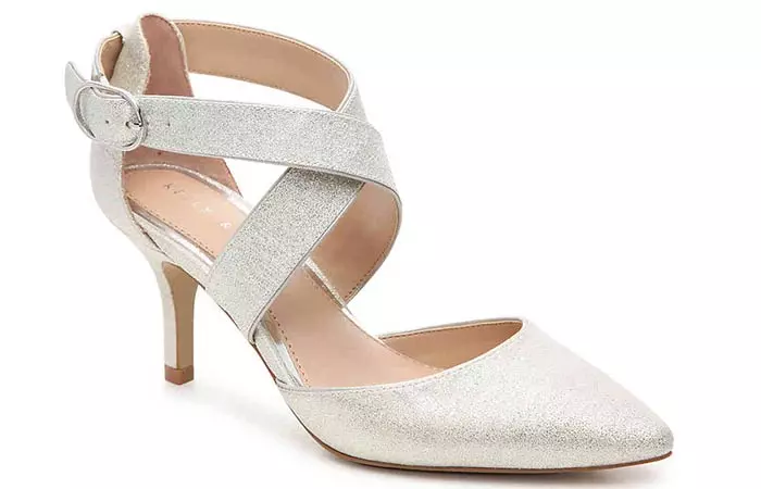 Bridal Wedding Shoes - Kitten Heels In Ivory