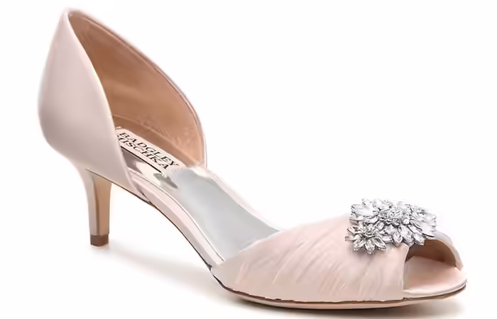 Embellished Low Heel Bridal Bridal Wedding Shoes - Embellished Low Heel Bridal