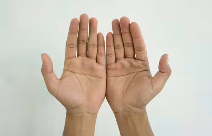 5. Check Out For Simian On Your Hand