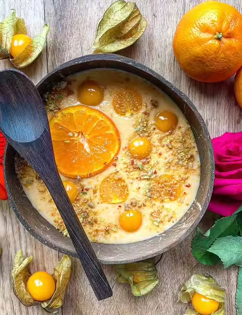 Orange Protein Smoothie Bowl High-Protein Breakfast - Orange Protein Smoothie Bowl