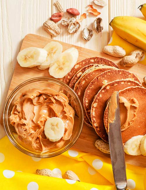 Banana And Peanut Butter Pancake High-Protein Breakfast - Banana And Peanut Butter Pancake
