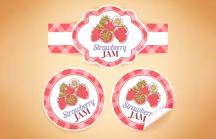6. Fruit Jar Stickers