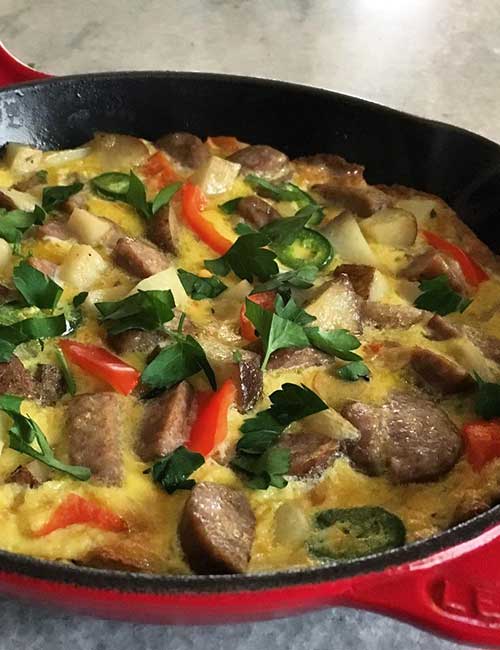 Sausage Omelet High-Protein Breakfast - Sausage Omelet