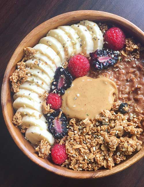 Chocolate Peanut Butter Oats High-Protein Breakfast - Chocolate Peanut Butter Oats
