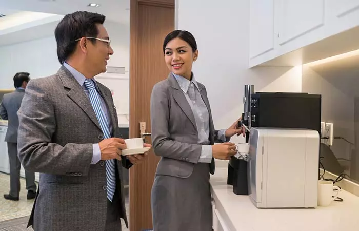 Drink Coffee From The Office Coffee Machine