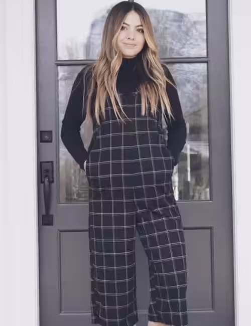 Striped Overall Dress Overall Outfit Ideas - Striped Overall Dress